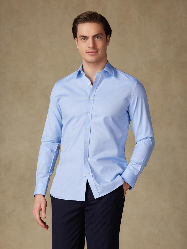 Chemise en pin point royal ciel Chemises Luxe