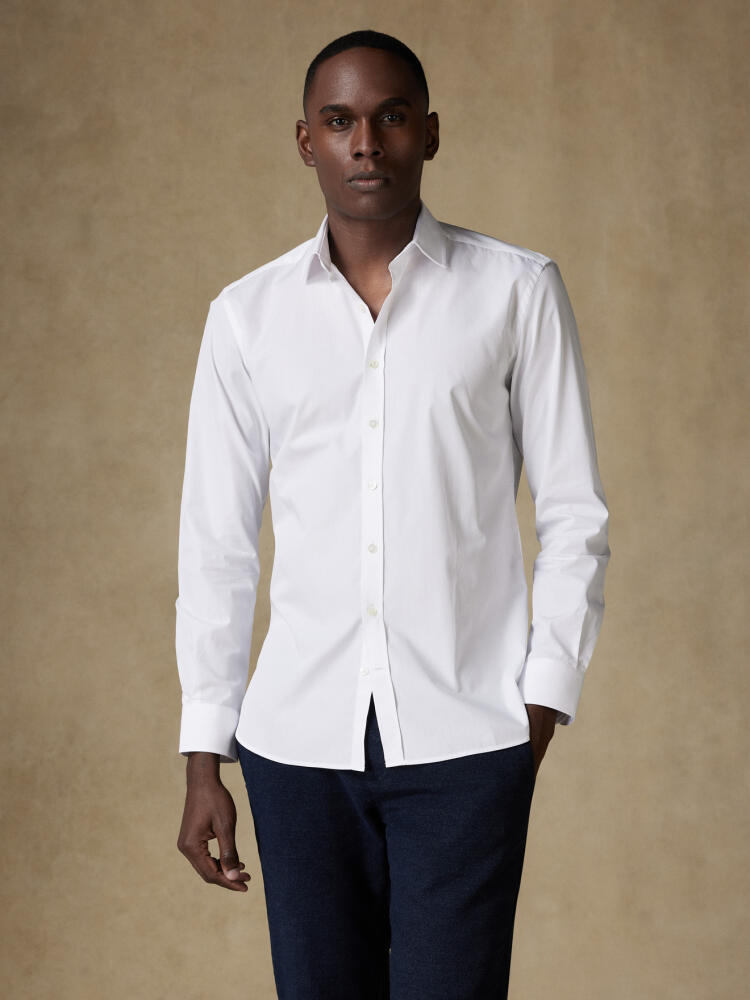 Chemise en popeline royale blanche Chemises Homme