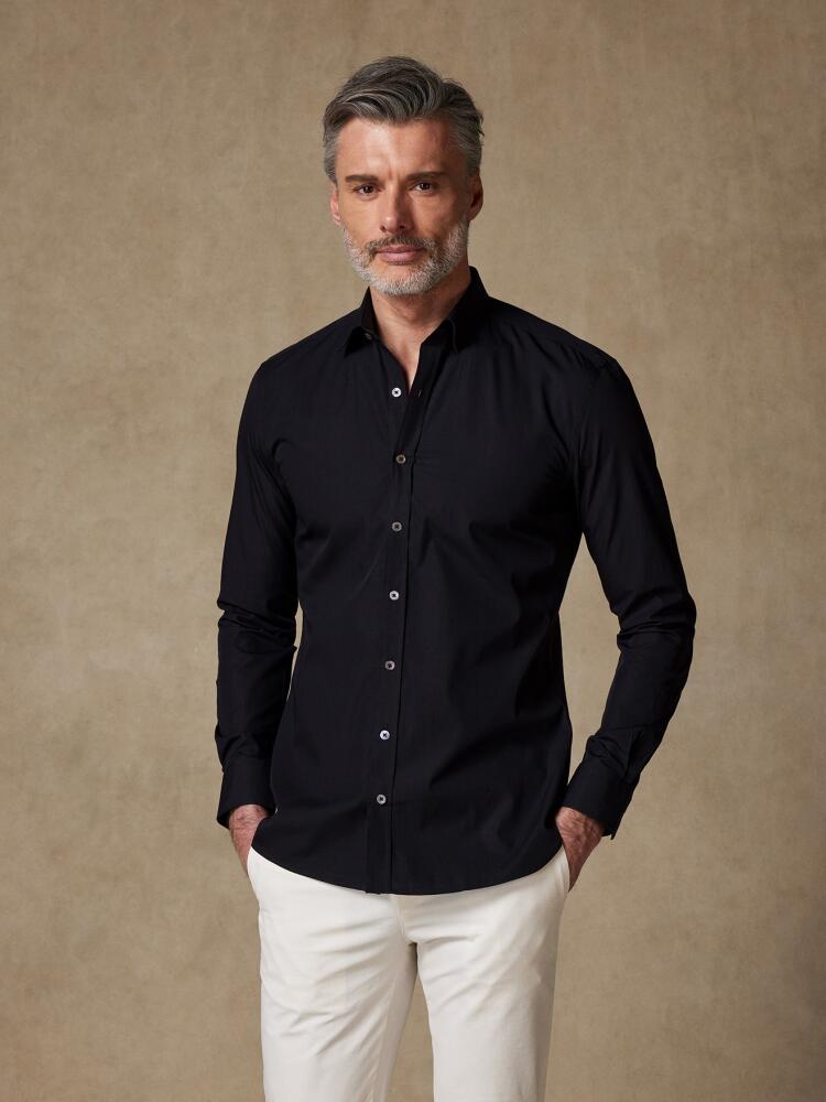 Chemise en popeline royale noire Chemises Homme