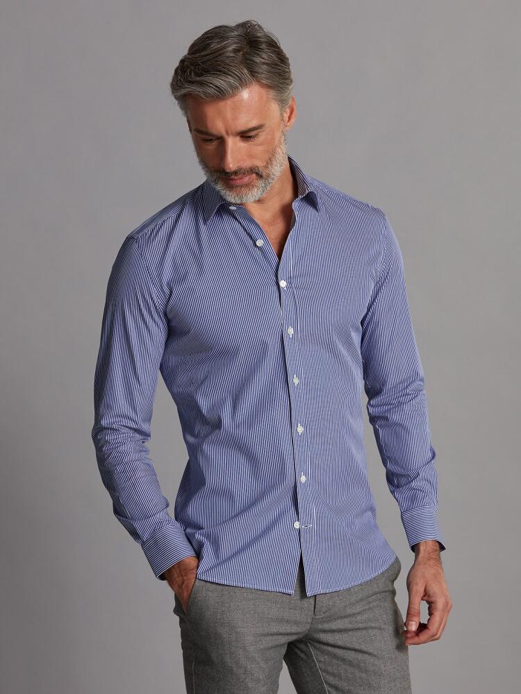 Chemise Samy à rayures marine Chemises Homme
