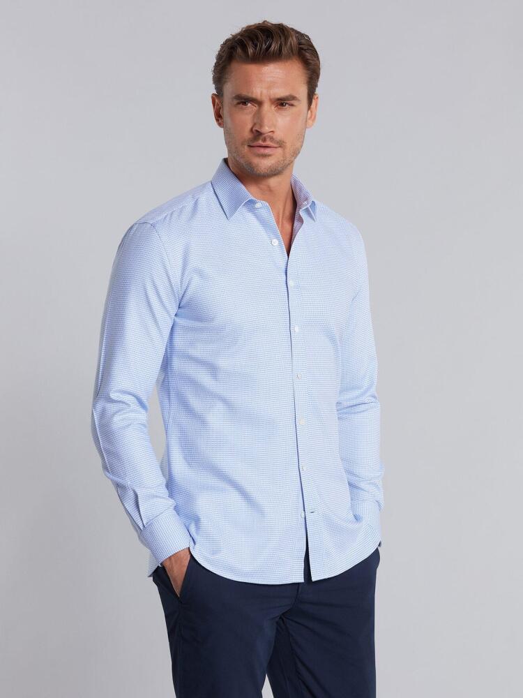 Chemise cintrée Alano en twilll royal ciel Chemises Homme