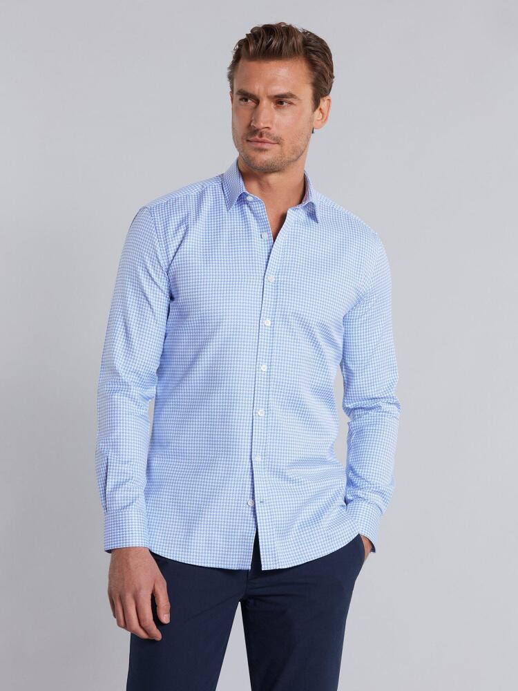 Chemise cintrée Ester en natté royal ciel Chemises Homme