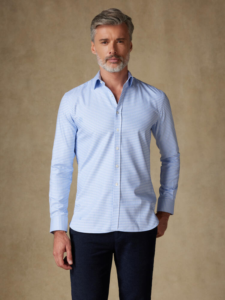 Chemise cintrée Manfred à carreaux ciel Chemises Homme
