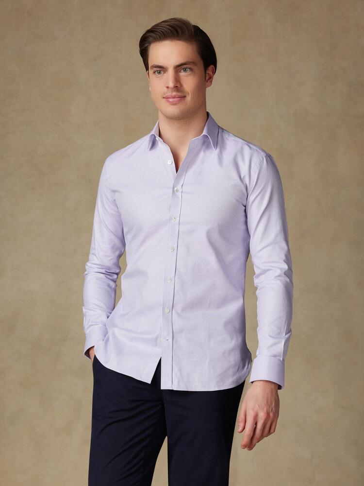 Chemise cintrée en natté royal parme Chemises Homme