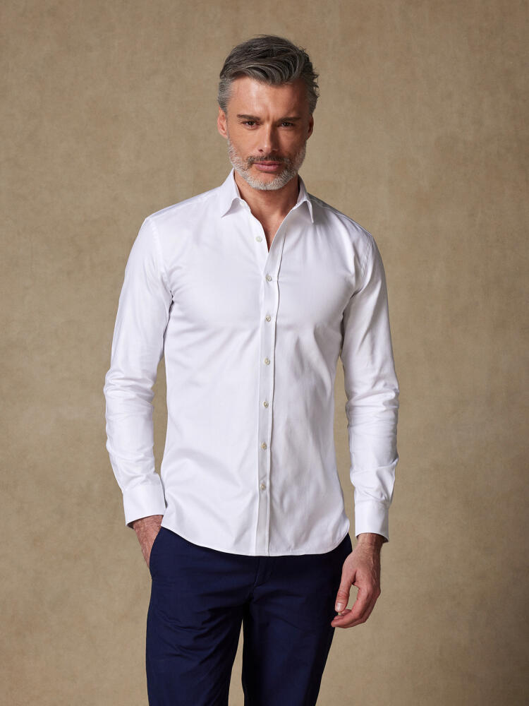 Chemise cintrée en oxford royal blanc Chemises Homme