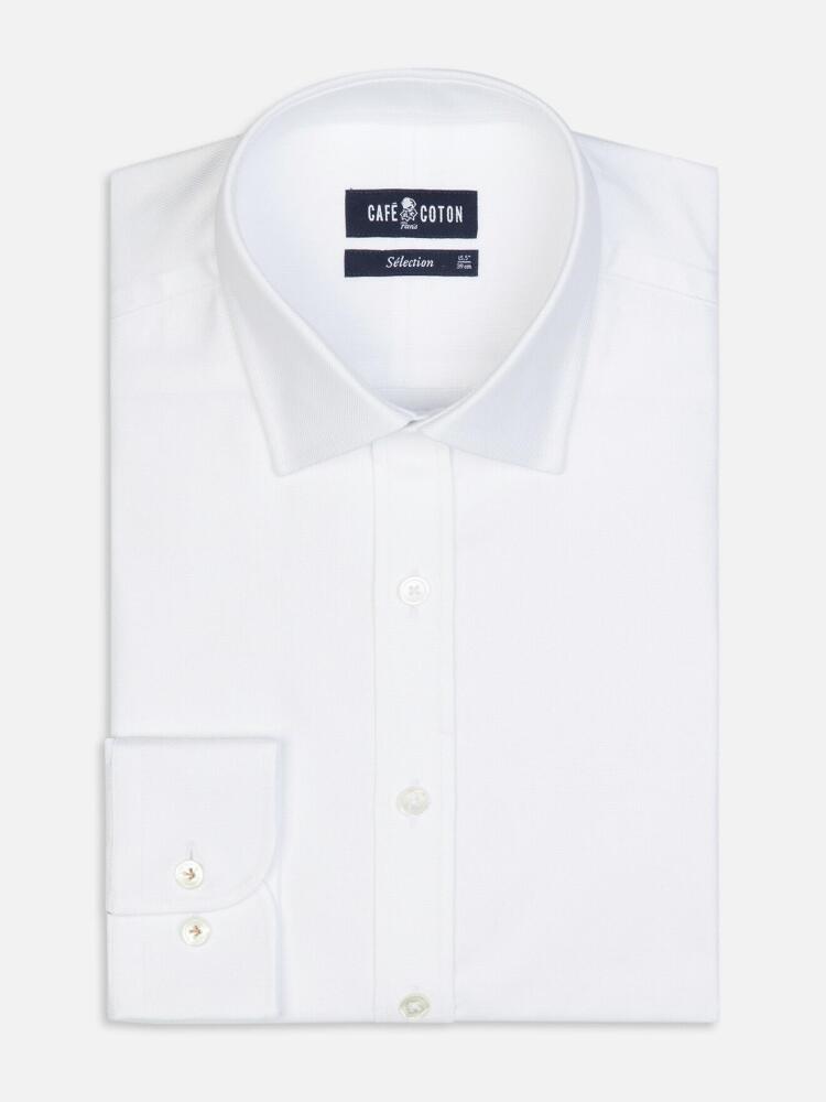 Chemise cintrée en oxford royal blanc Chemises Homme
