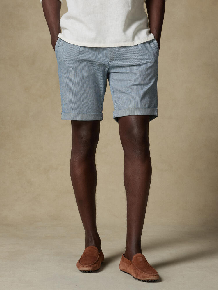 Bermuda Bobby à rayures indigo Bermudas