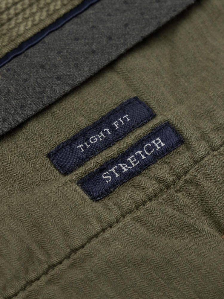 Bermuda Greg en lin kaki Bermudas