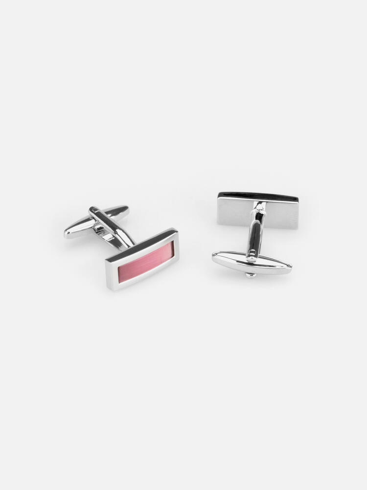 Boutons de manchette rond rose Boutons de manchettes