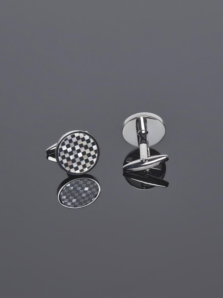 Boutons de manchette damier Boutons de manchettes