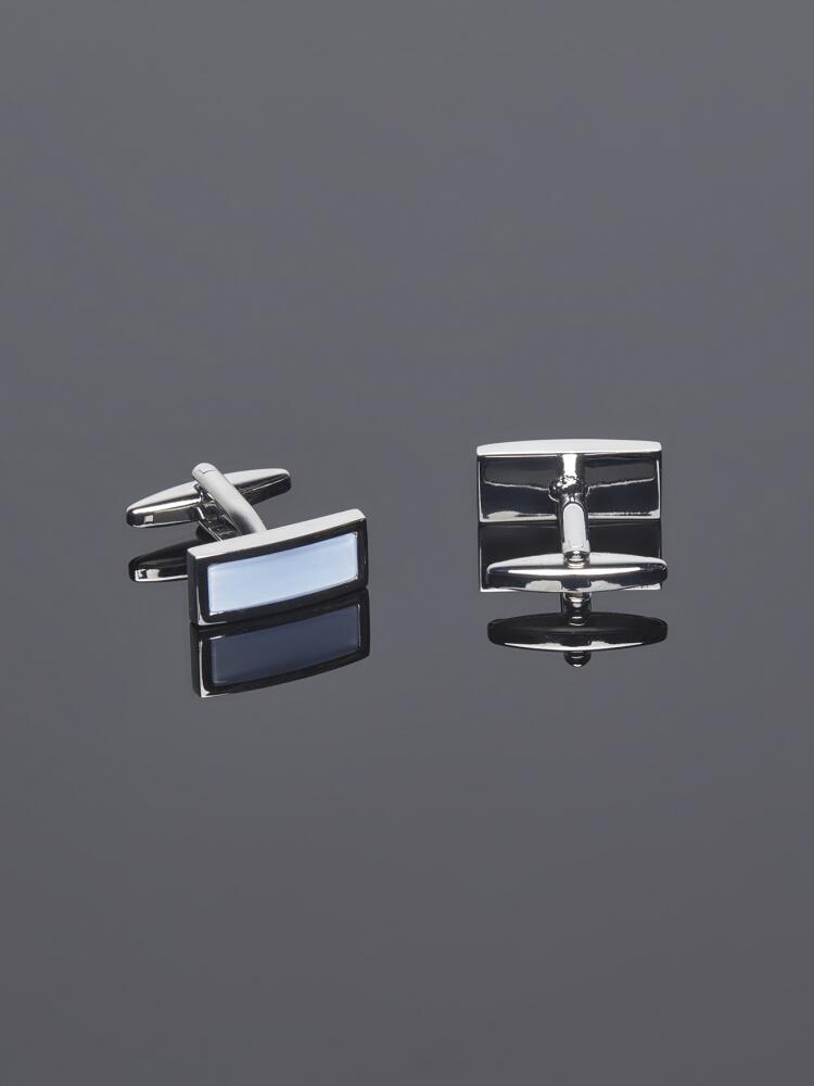 Boutons de manchette rectangle ciel Boutons de manchettes