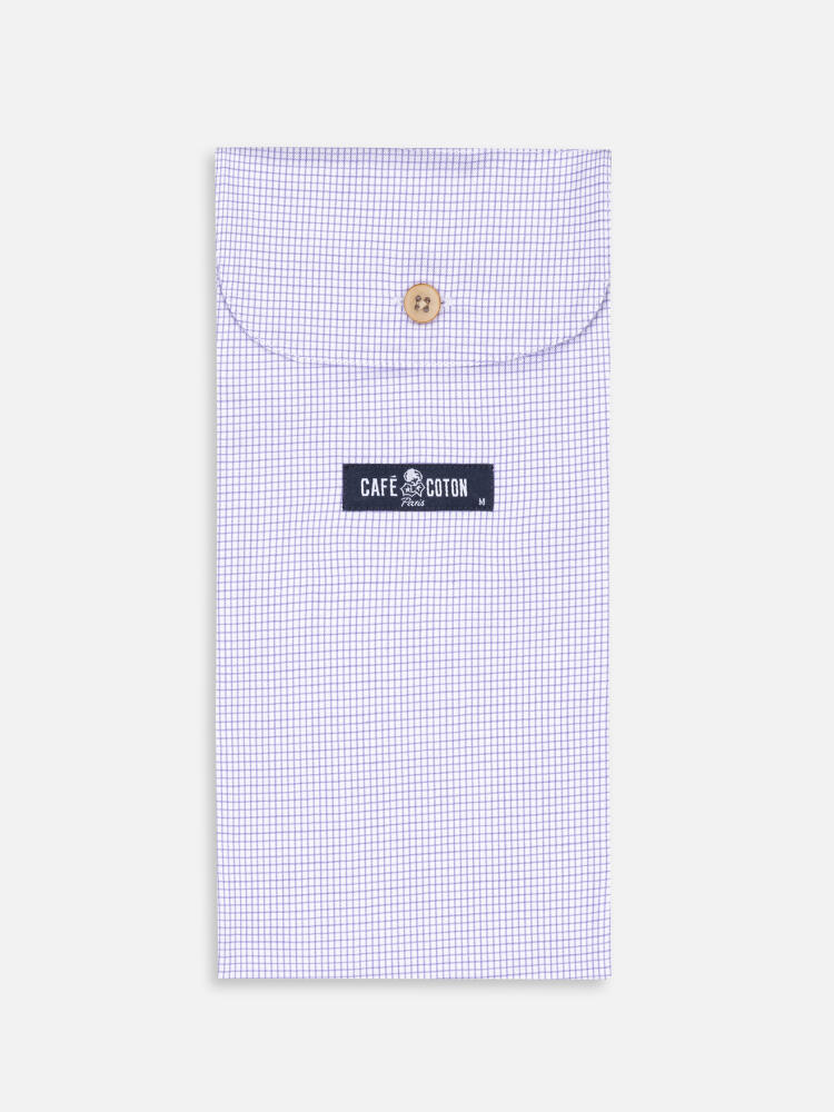 Caleçon Lenny à carreaux parme Caleçons