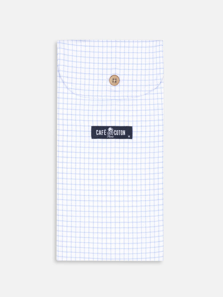 Caleçon Oleg à carreaux ciel Caleçons