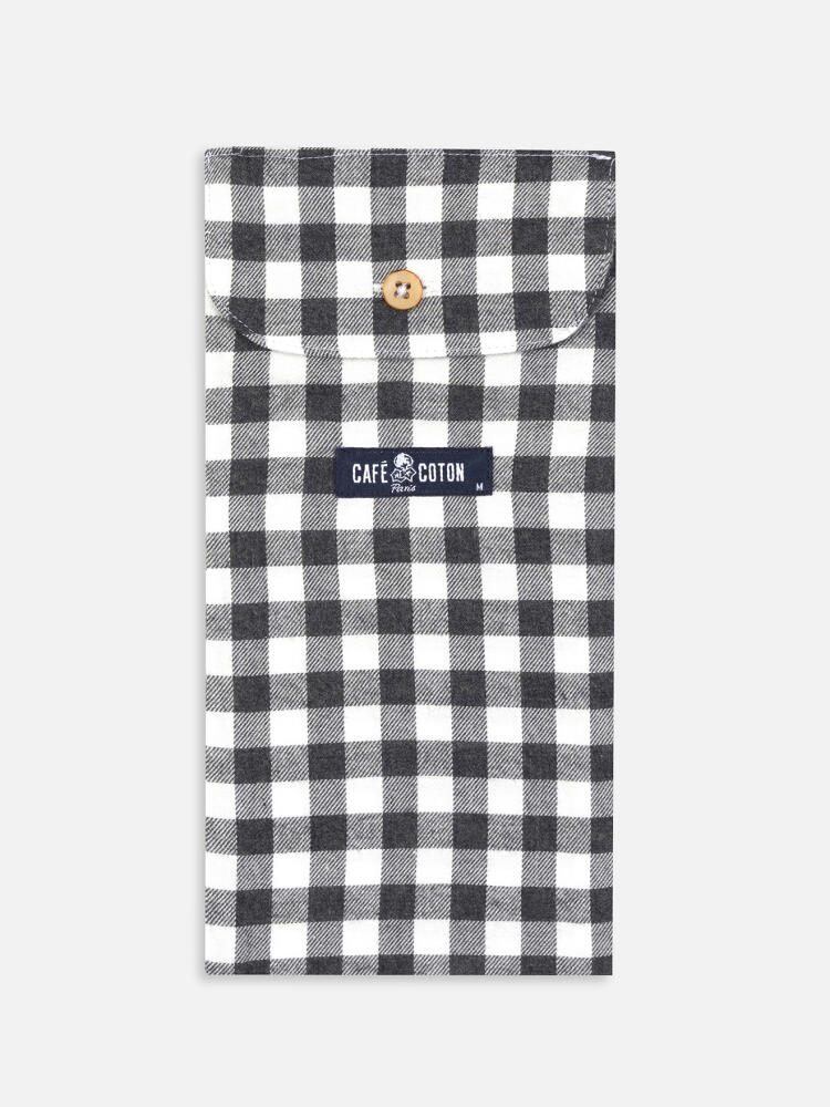 Caleçon Rob en flanelle à carreaux anthracite Caleçons