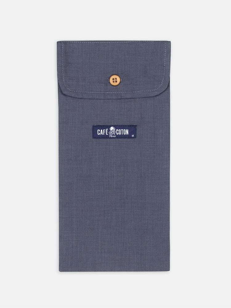 Caleçon Bob en micro-oxford anthracite Caleçons