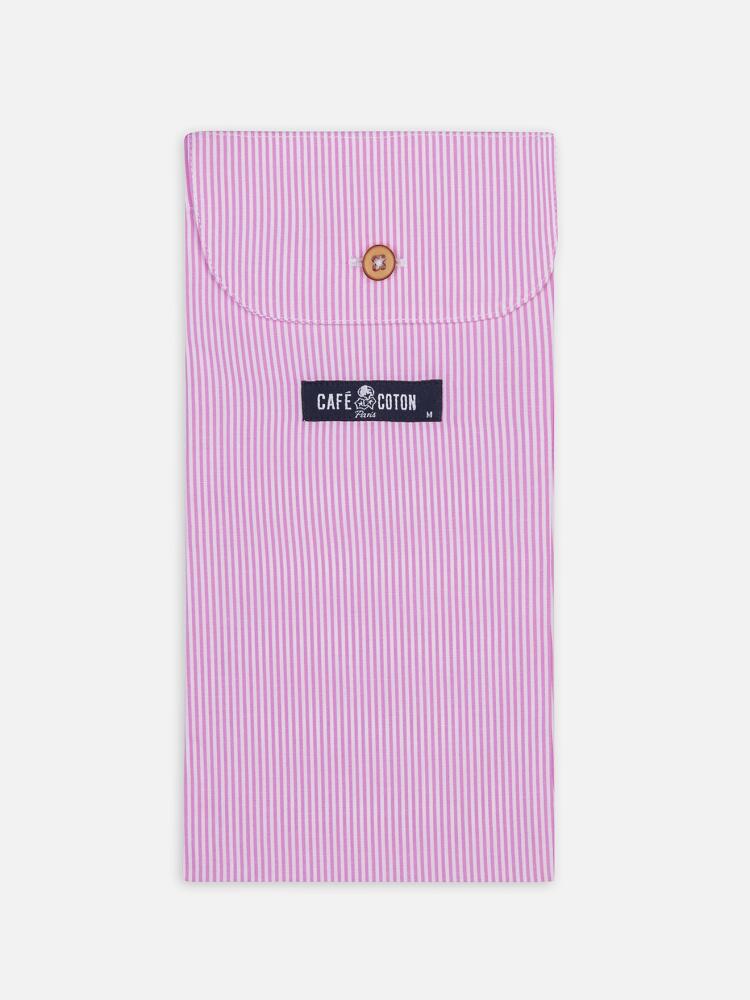 Caleçon Menthon à rayures rose Caleçons