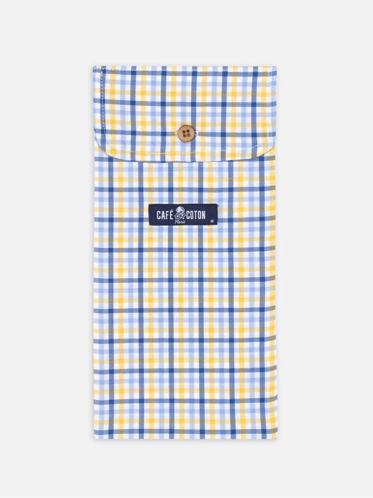 Caleçon Will à carreaux jaunes et bleus Caleçons