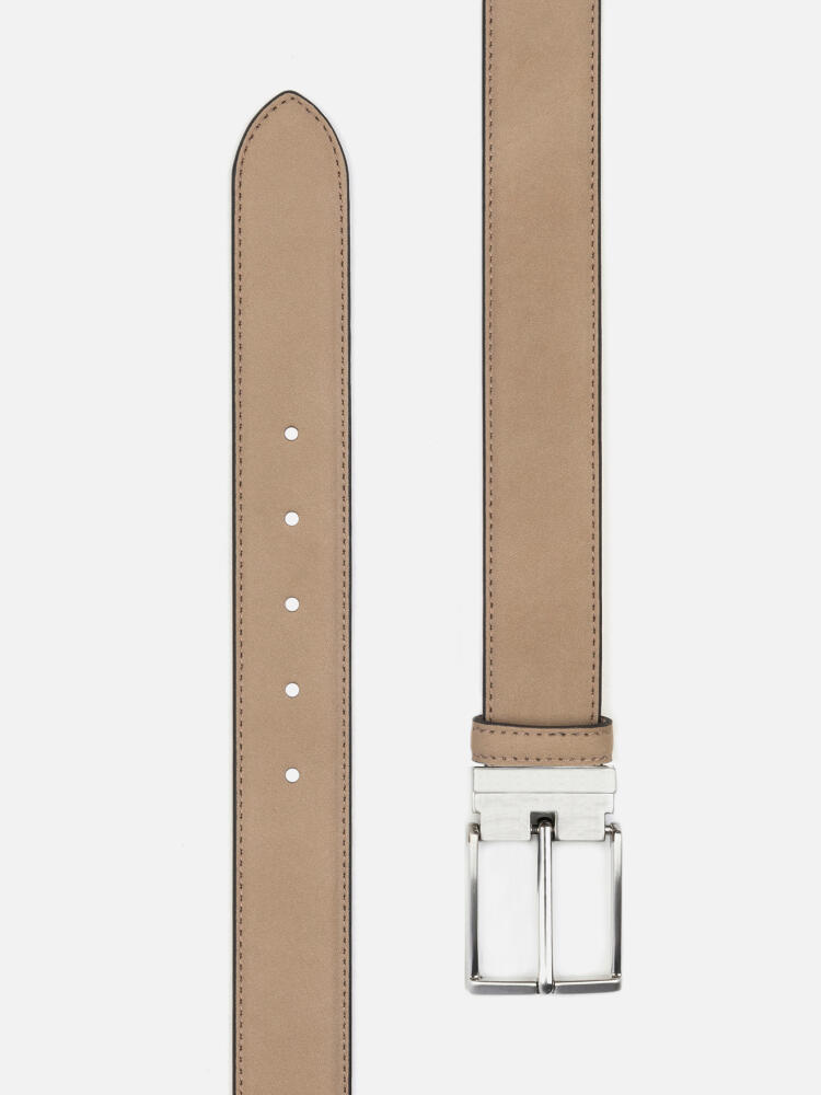Ceinture en cuir velours beige Ceintures