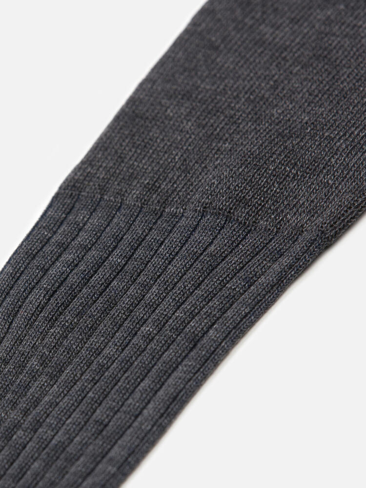 Chaussettes vanisées en fil d'écosse gris Chaussettes homme