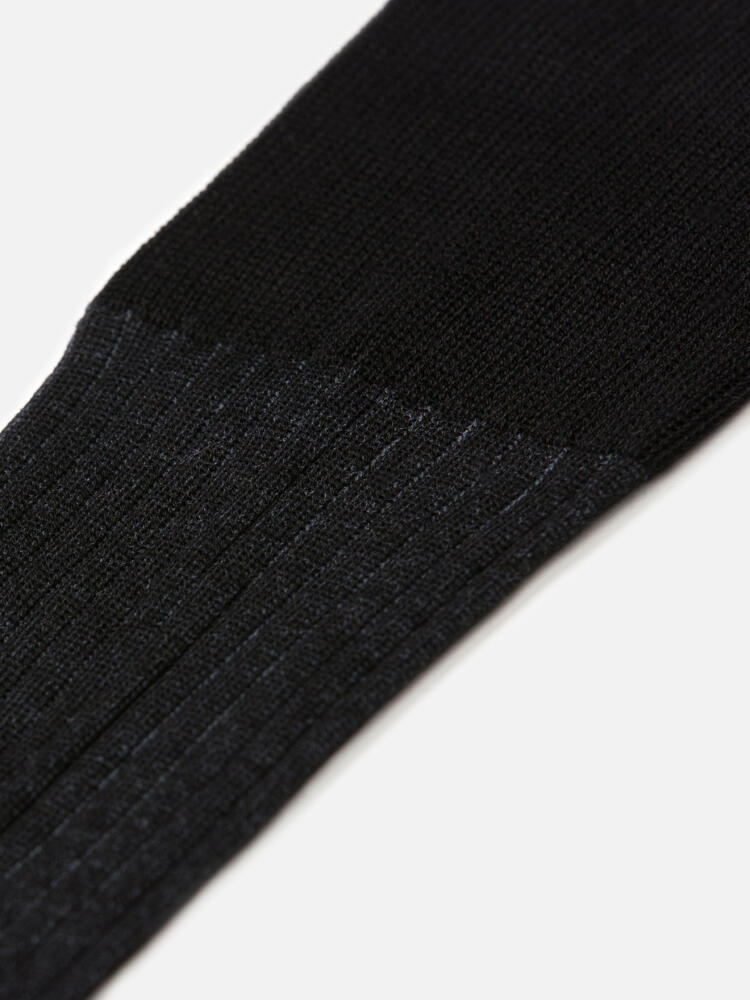 Chaussettes vanisées en fil d'écosse noir Chaussettes homme