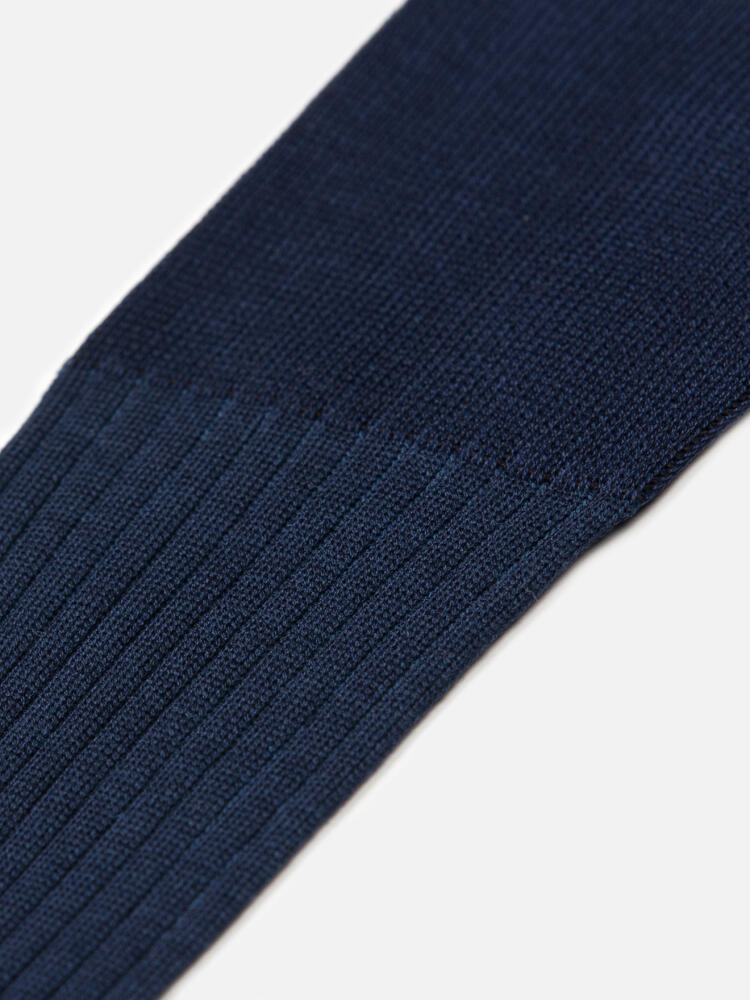 Chaussettes vanisées en fil d'écosse indigo Chaussettes homme