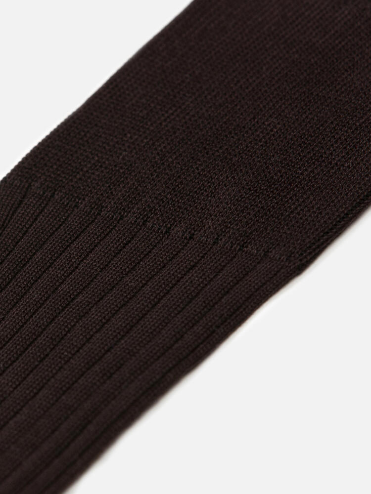 Chaussettes Bret en fil d'écosse chocolat Chaussettes homme