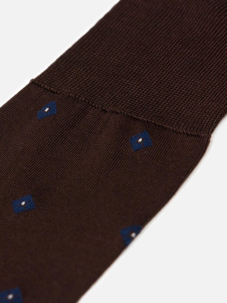Chaussettes chocolat Barney à motif jacquard Chaussettes homme