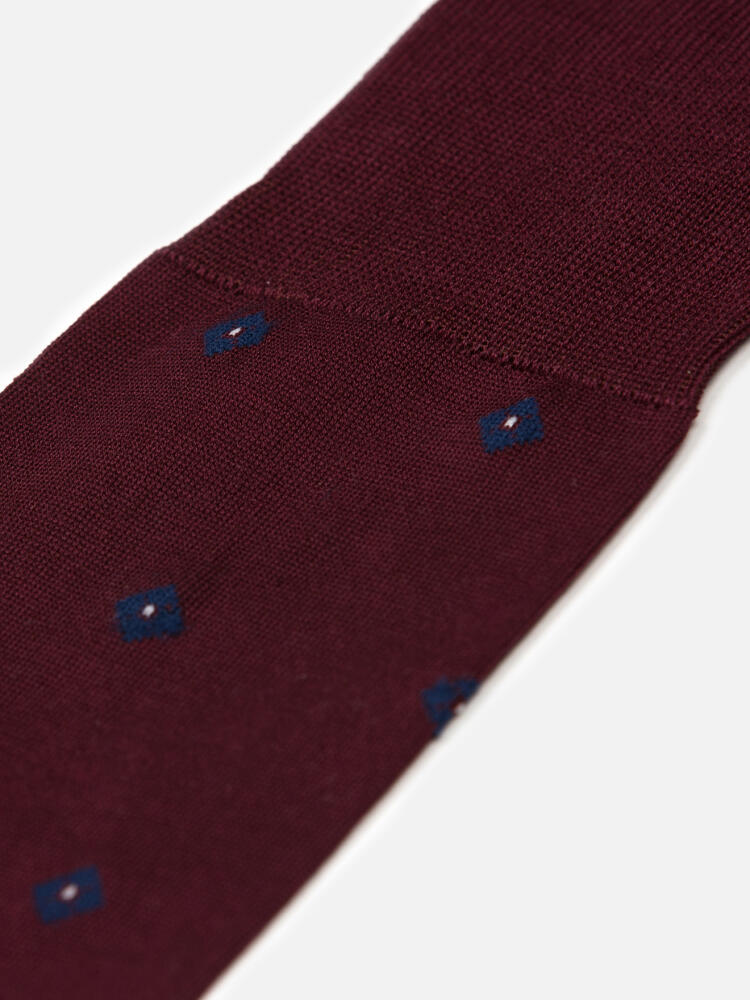 Chaussettes bordeaux Barney à motif jacquard Chaussettes homme
