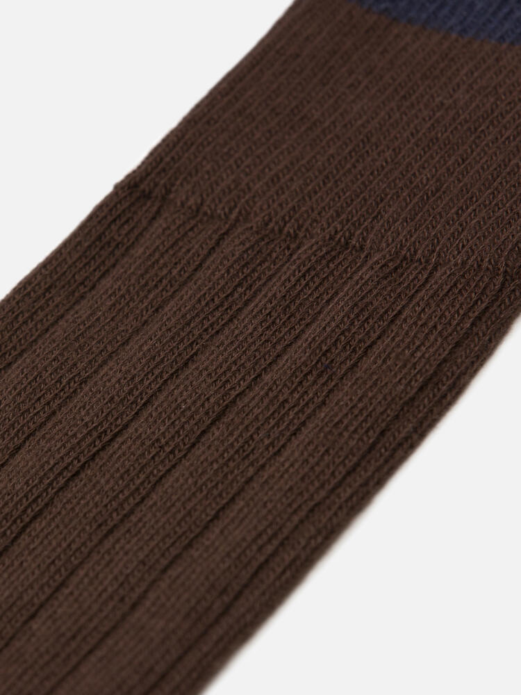 Chaussettes bicolores Barry chocolat Chaussettes homme