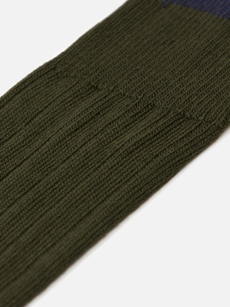 Chaussettes bicolores Barry kaki Chaussettes homme