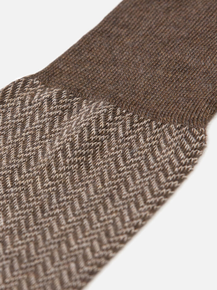 Chaussettes Bart à motif chevron marron Chaussettes homme