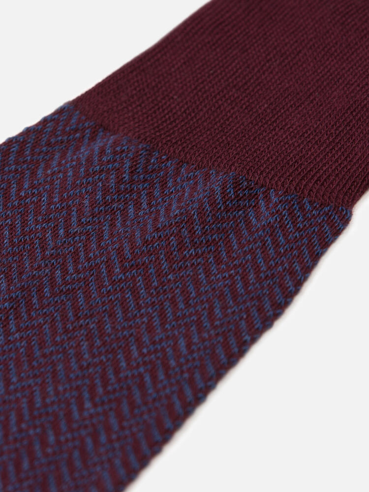 Chaussettes Bart à motif chevron bordeaux Chaussettes homme