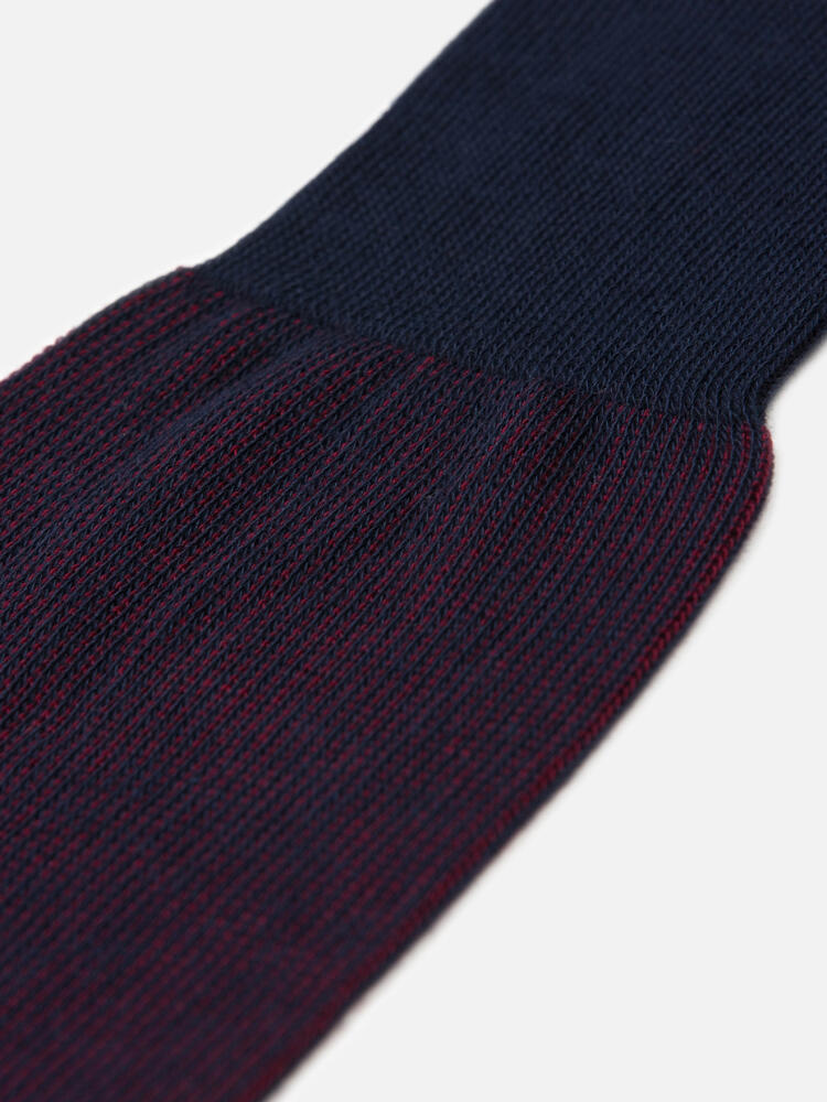 Chaussettes Ben à micro-motif bordeaux Chaussettes homme