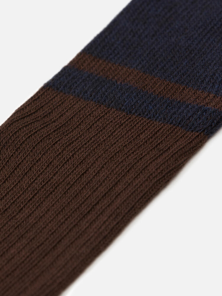 Chaussettes bicolores Bobby chocolat Chaussettes homme