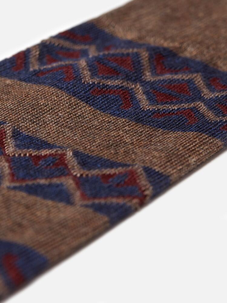 Chaussette basse à motifs jacquard havane Chaussettes homme