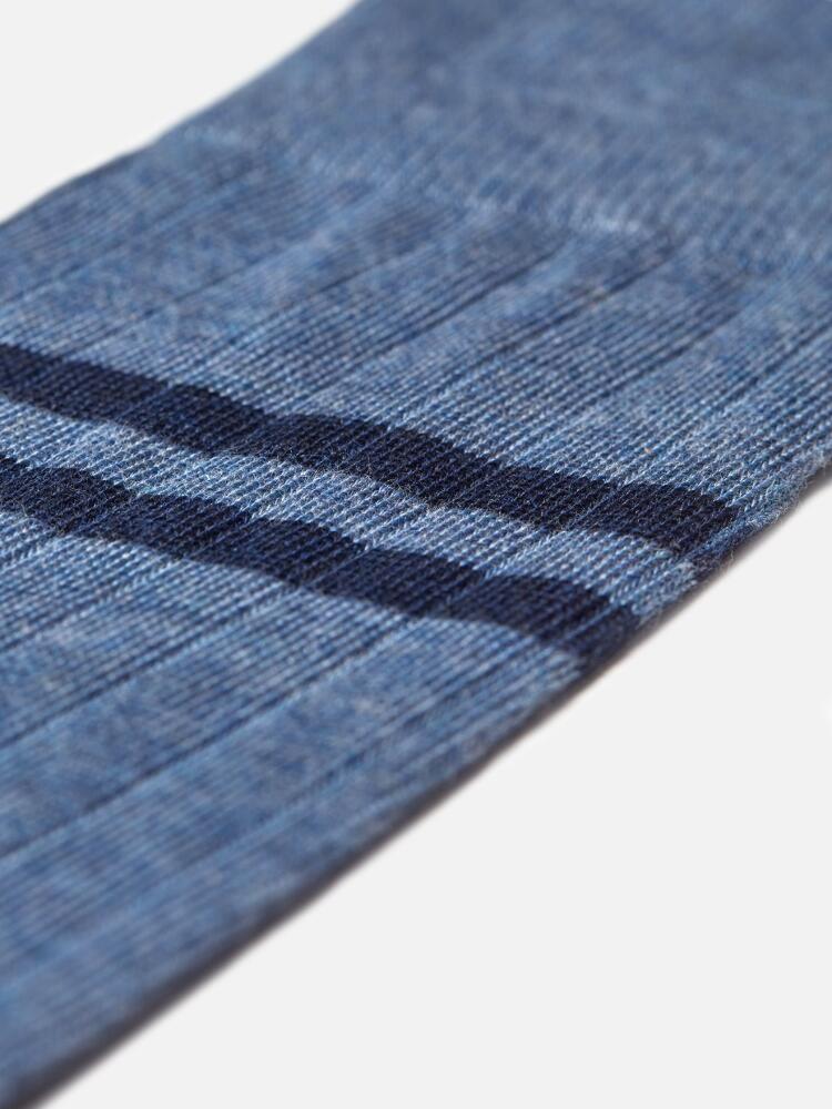 Chaussette basse bleue à rayures Chaussettes homme