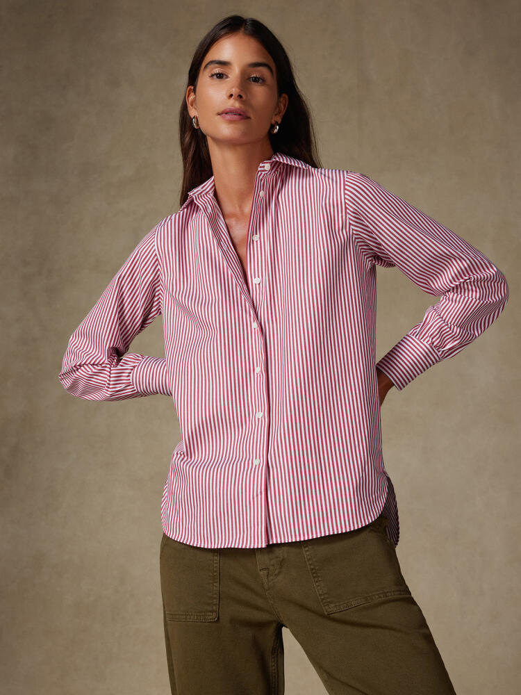 Chemise Albane à rayures bordeaux Chemises Femme