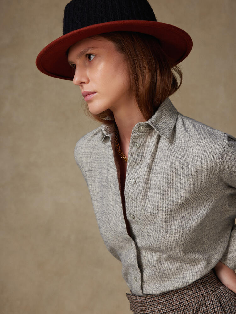 Chemise Albane en flanelle grise Chemises Femme