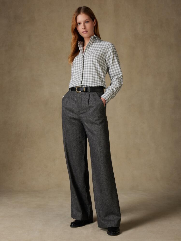 Chemise Albane en flanelle à carreaux gris Chemises Femme