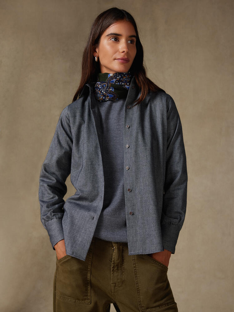 Chemise Albane en flanelle anthracite Chemises Femme