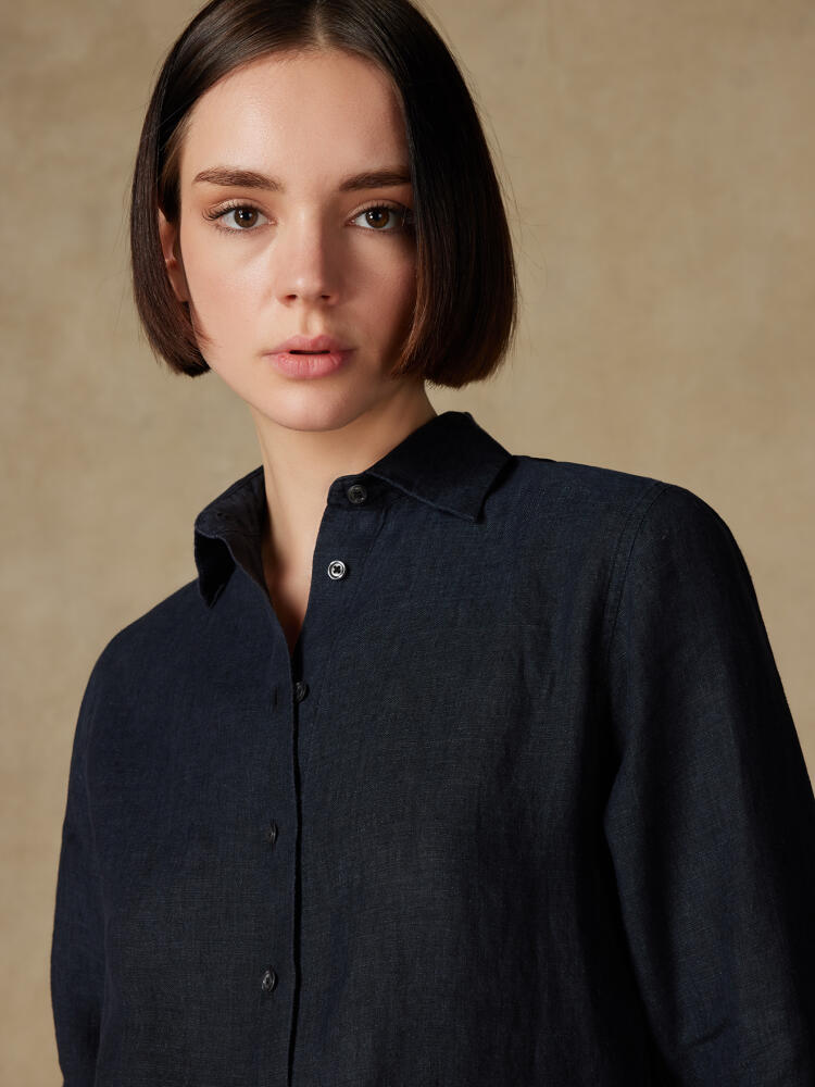 Chemise Albane en lin noir Chemises Femme