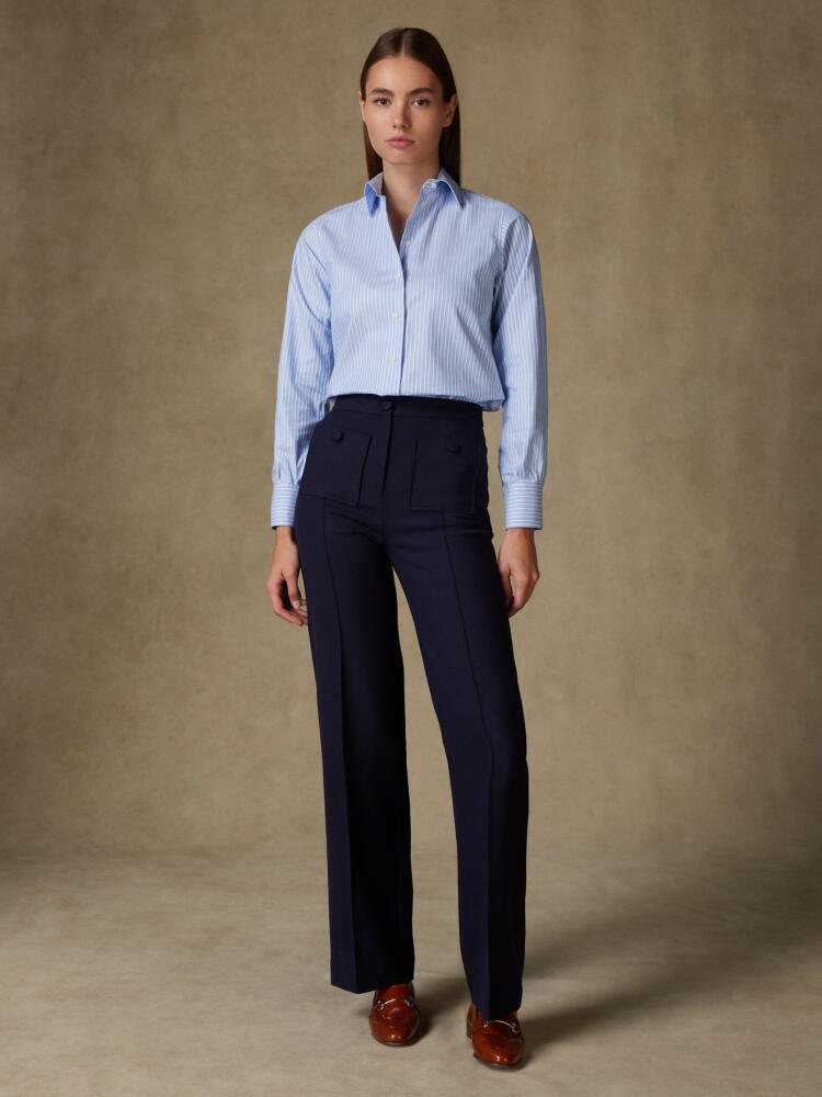 Chemise Albane à rayures ciel Chemises Femme