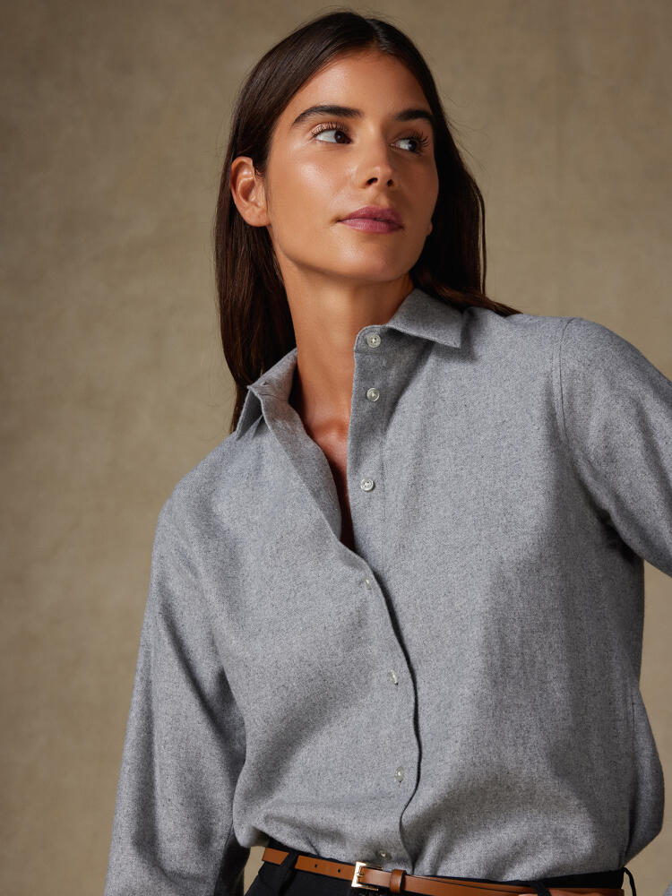 Chemise Albane grise en flanelle Chemises Femme