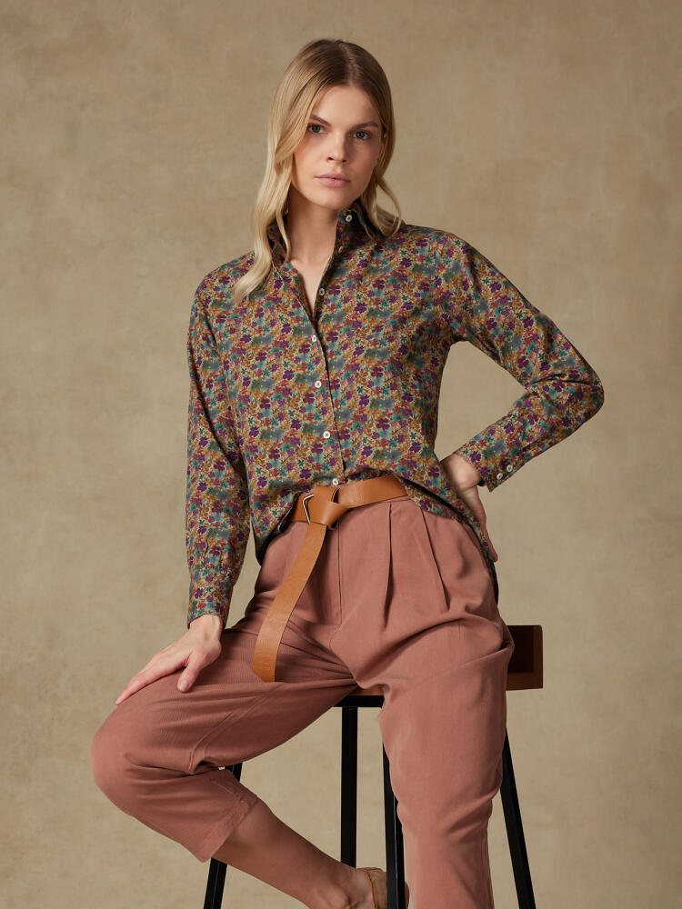 Chemise Albane en lin à motif floral Chemises Femme