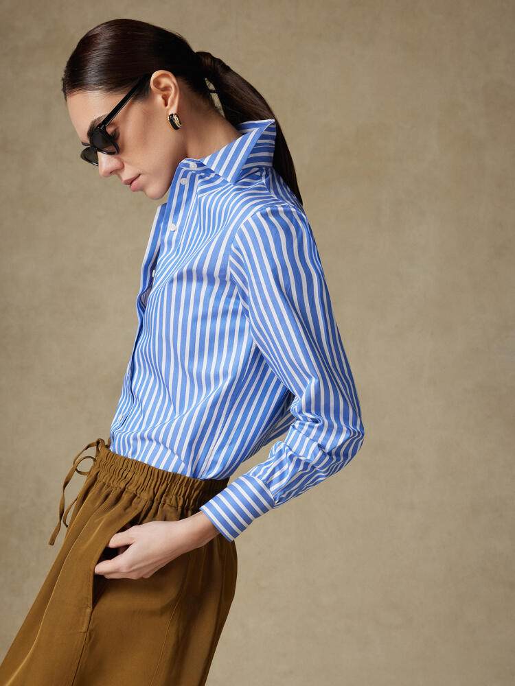 Chemise Albane à rayures bleues Chemises Femme