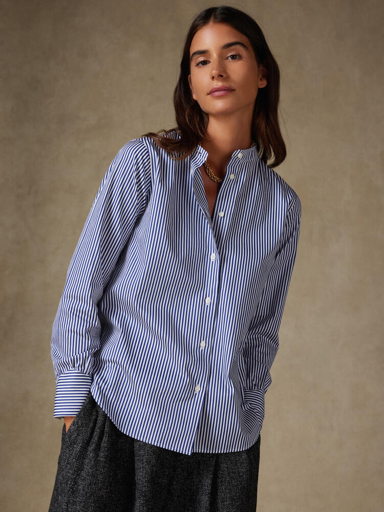 Chemise Helene à rayures marine Chemises Femme