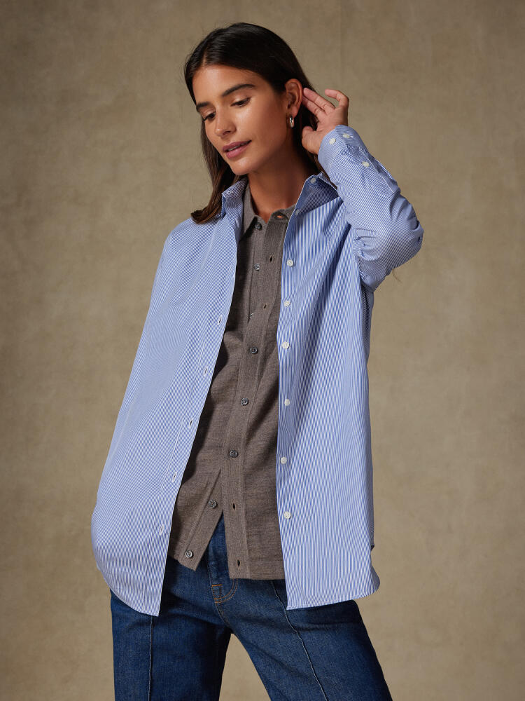 Chemise Justine oversize en popeline à rayures Chemises Femme