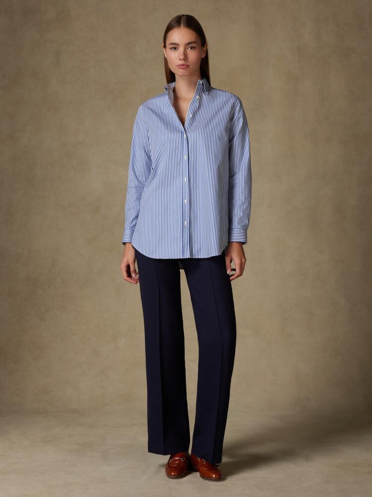 Chemise Justine en twill à rayures marine Chemises Femme