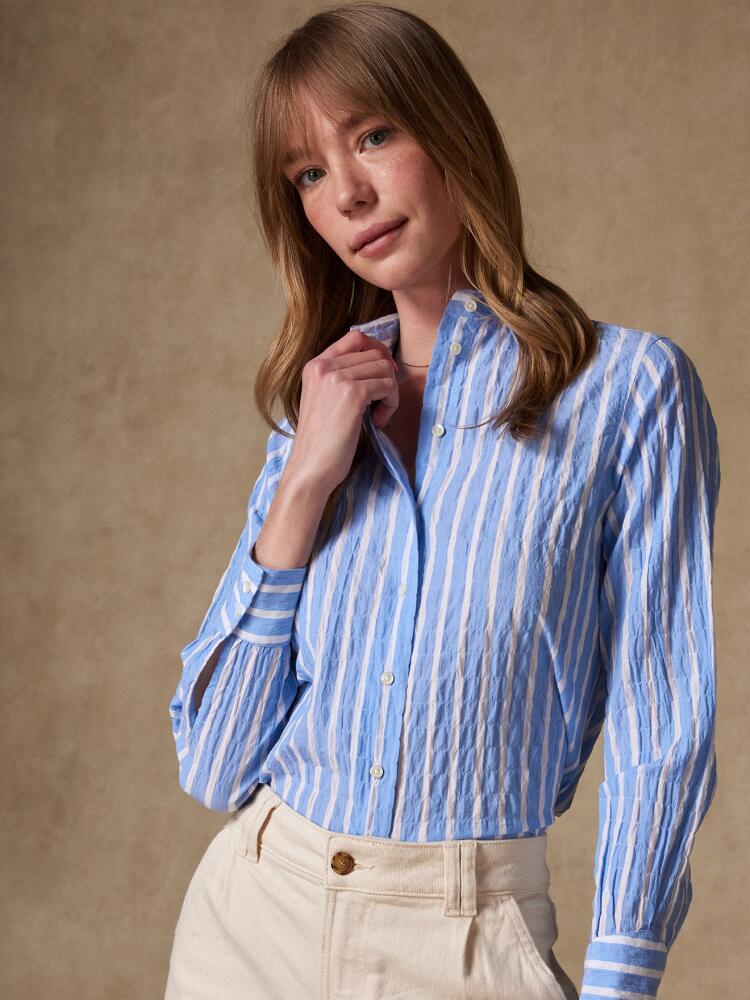 Chemise Albane à rayures ciel Chemises Femme
