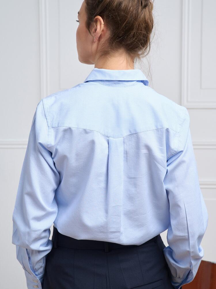 Chemise Albane à rayures ciel Chemises Femme